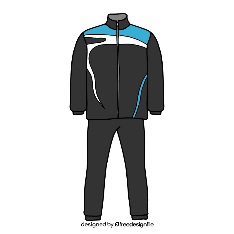 Black tracksuit clipart