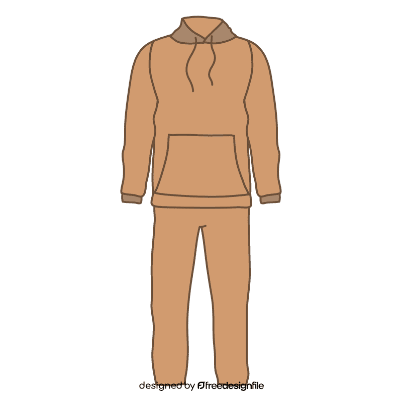 Brown tracksuit clipart