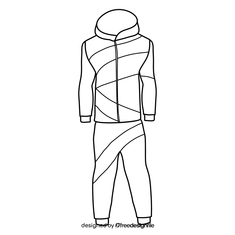 Mix tracksuit black and white clipart