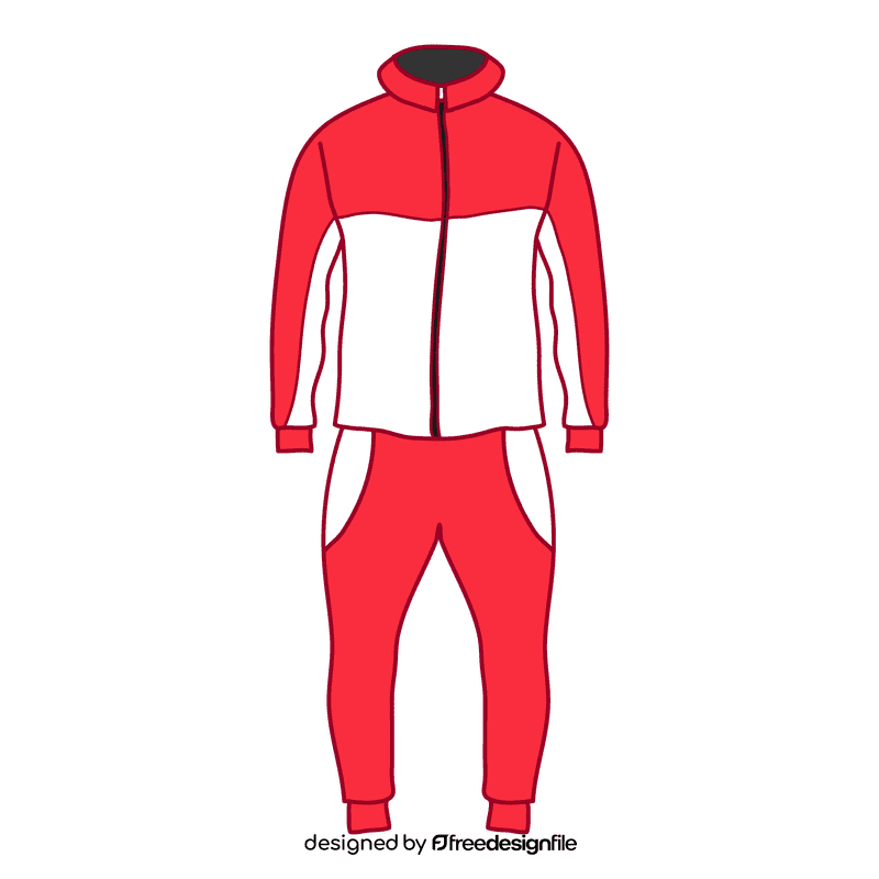 Red tracksuit clipart