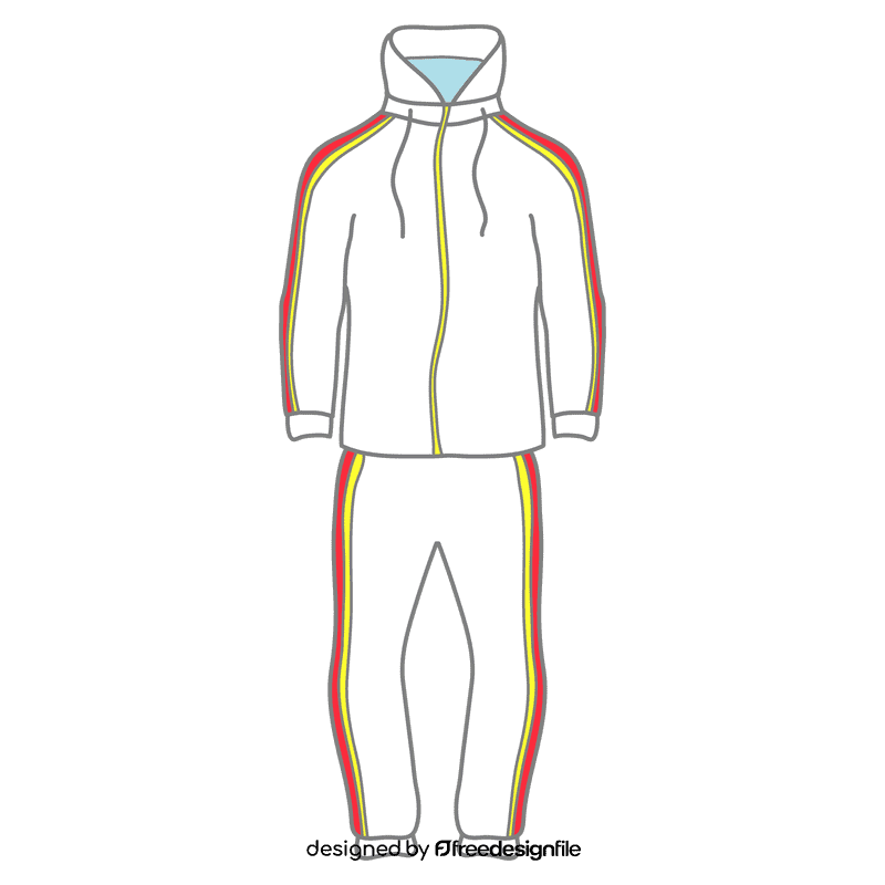 White tracksuit clipart