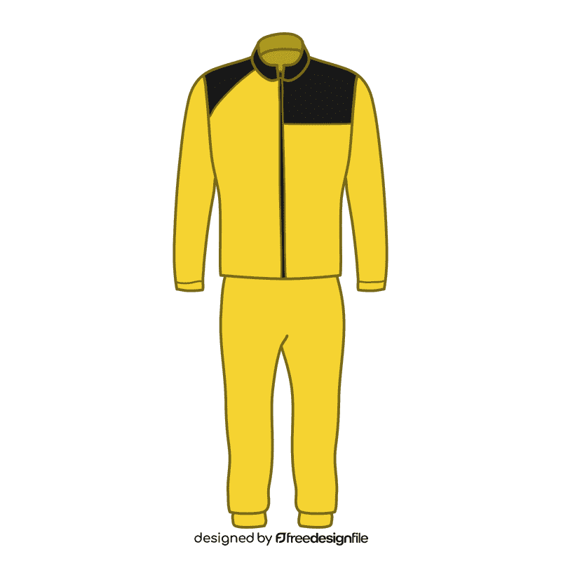 Yellow tracksuit clipart