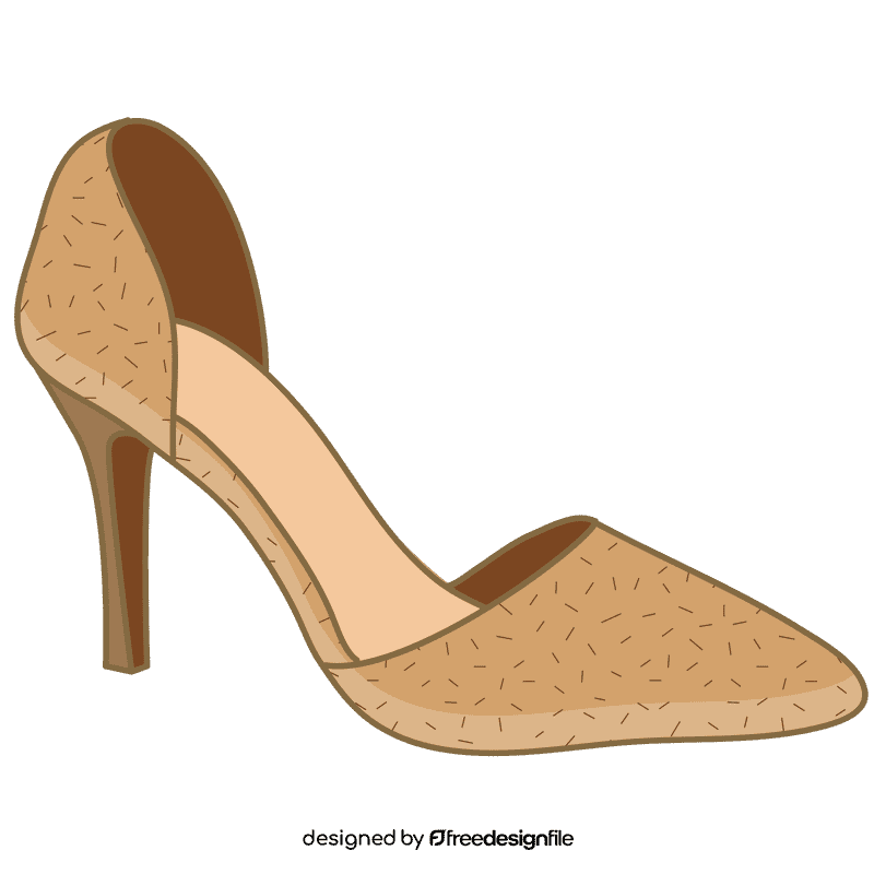 Dorsay pump shoe clipart