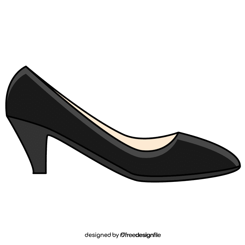 Kitten heel shoe clipart