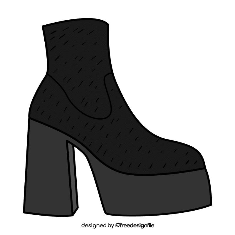 Platform boots clipart