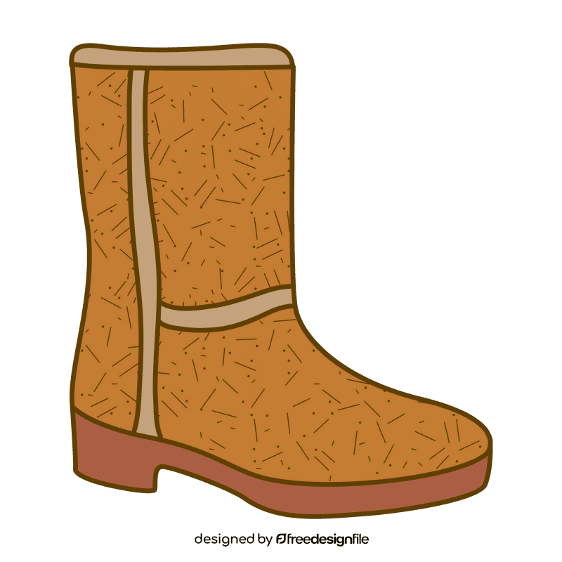Shearling boots clipart