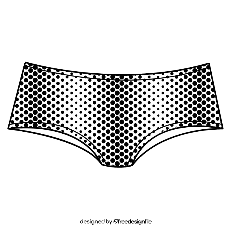 Hipster panties black and white clipart