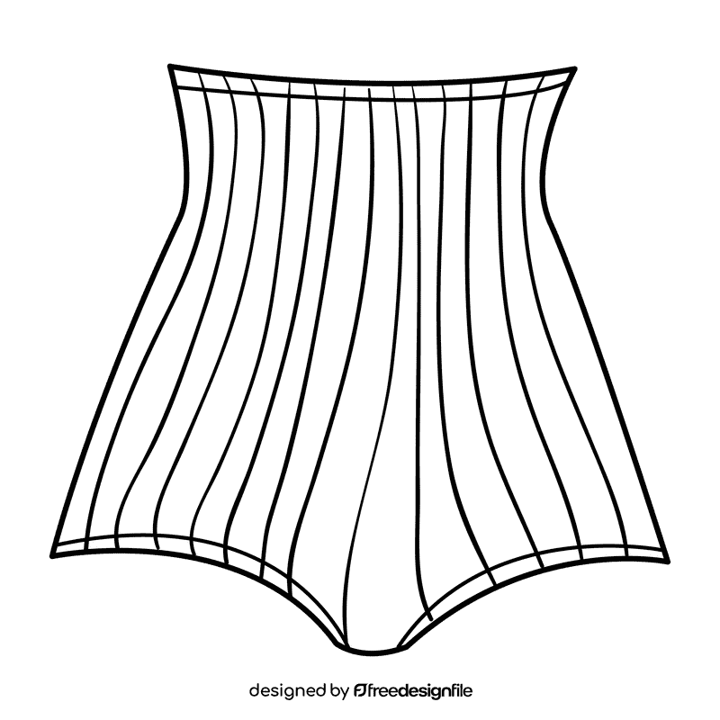 Sports panties black and white clipart