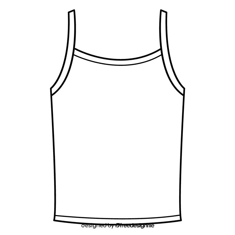 Spaghett strap tank top black and white clipart