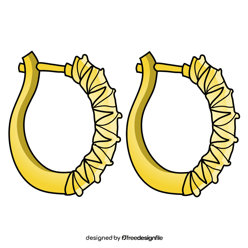Huggie earring clipart