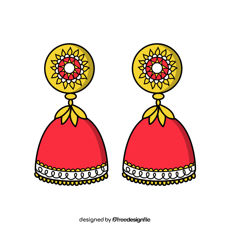 Jhumka earring clipart