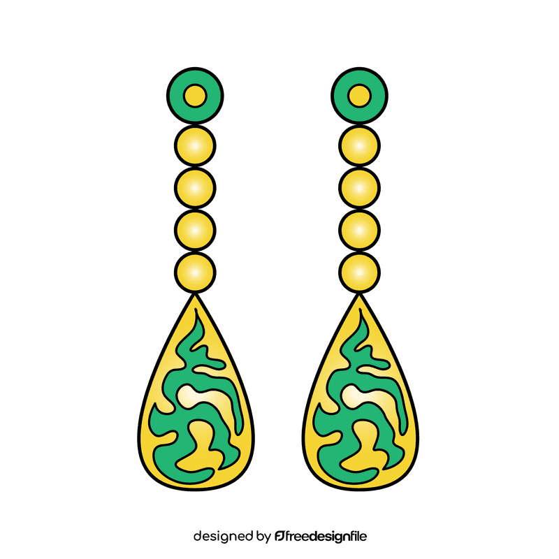 Tear drop earring clipart
