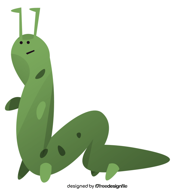 Cartoon caterpillar standing clipart