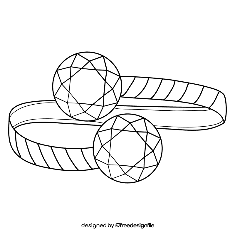 Bypass ring black and white clipart