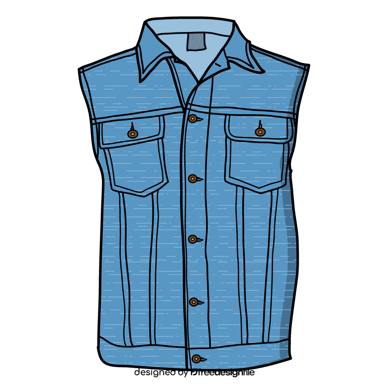Denim vest clipart