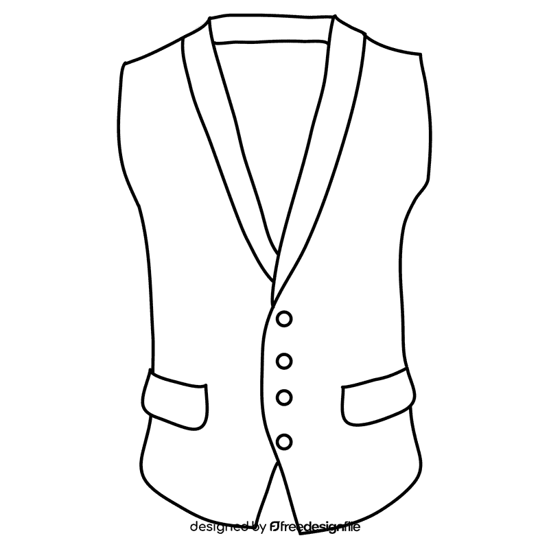 Tuxedo vest black and white clipart