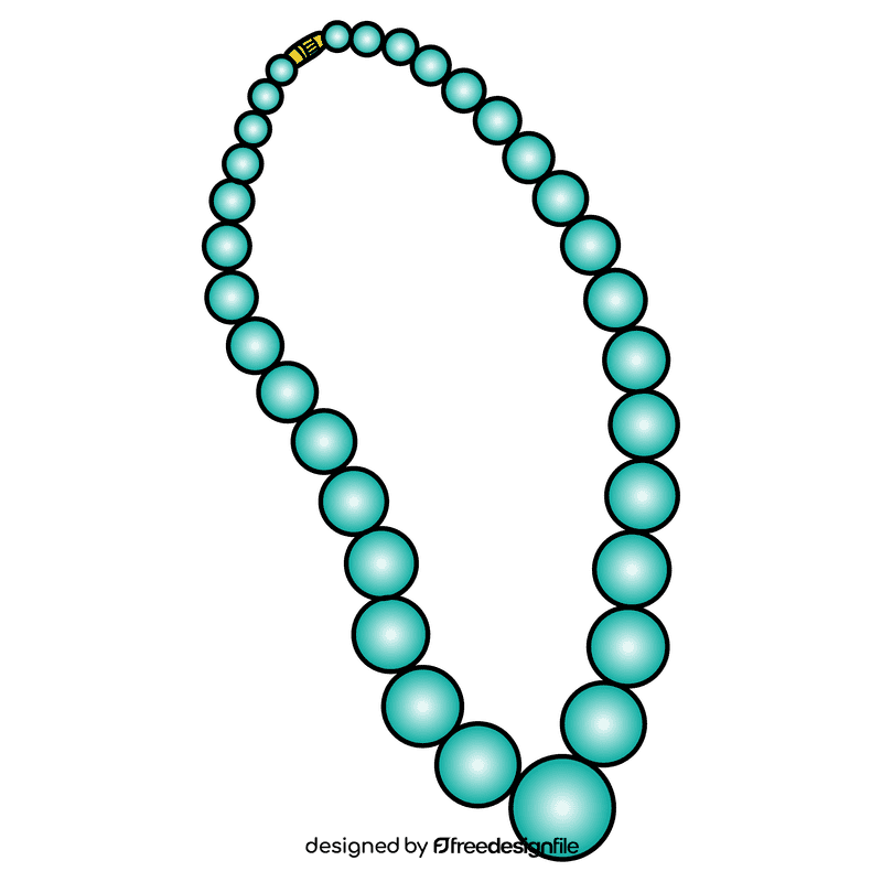 Graduated necklace clipart