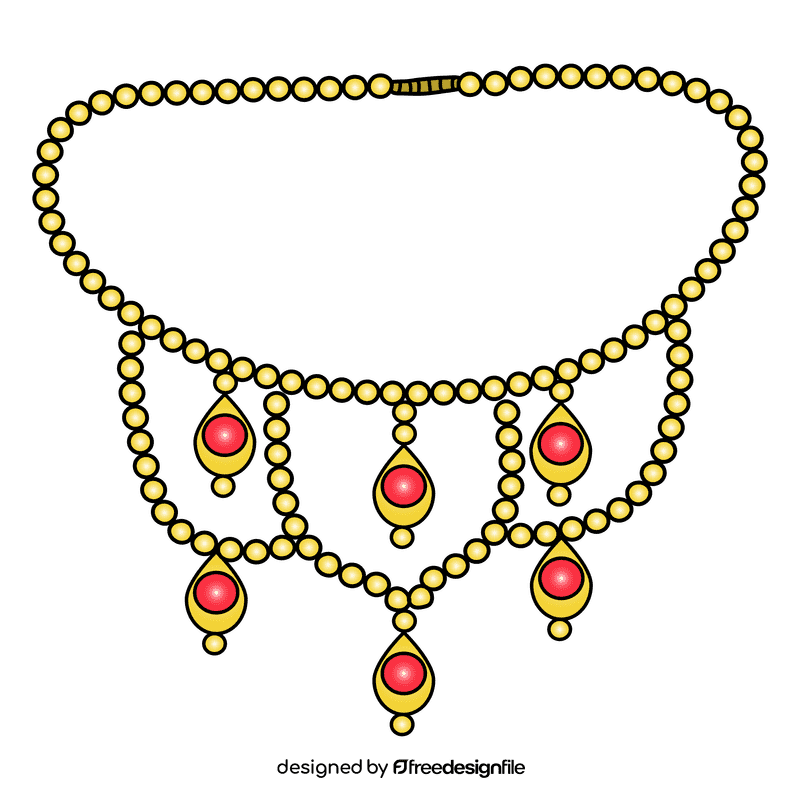 Princess necklace clipart