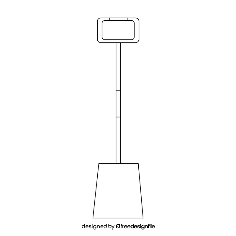 Shovel drawing black and white clipart