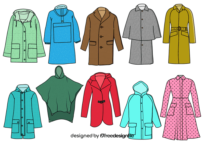 Raincoat vector