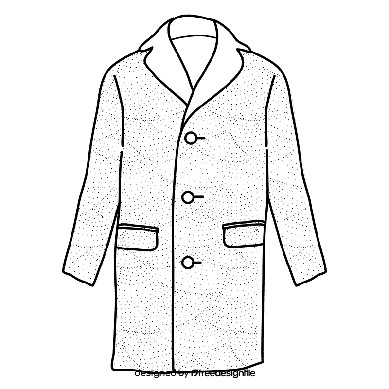 Gannex raincoat black and white clipart