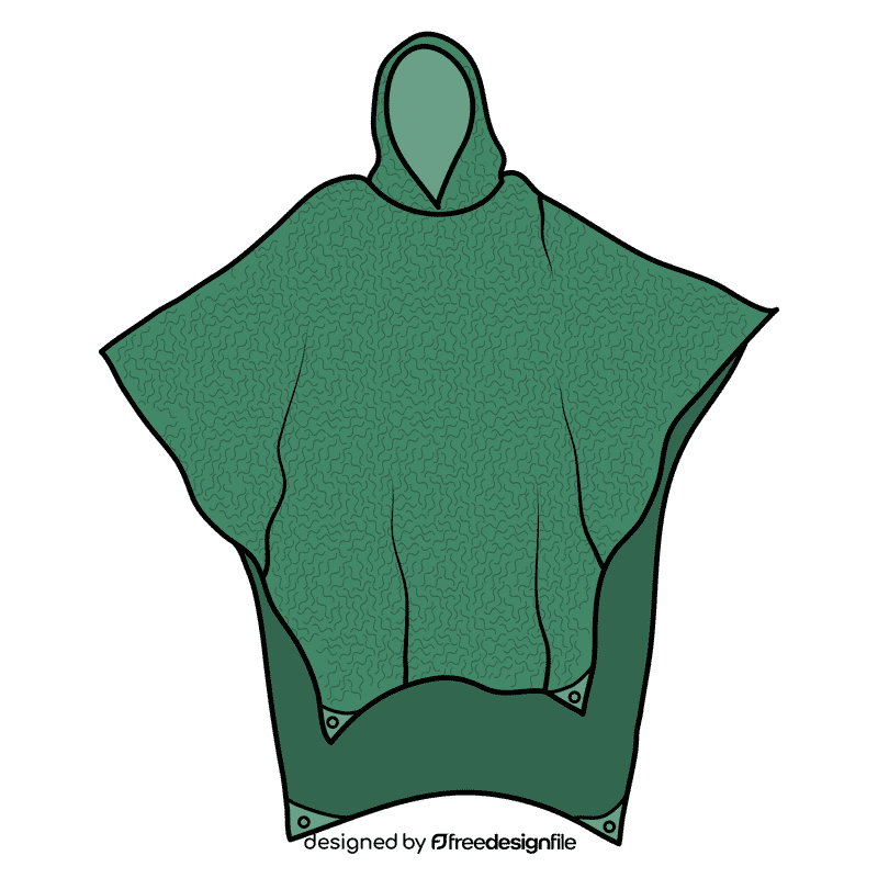 Poncho raincoat clipart