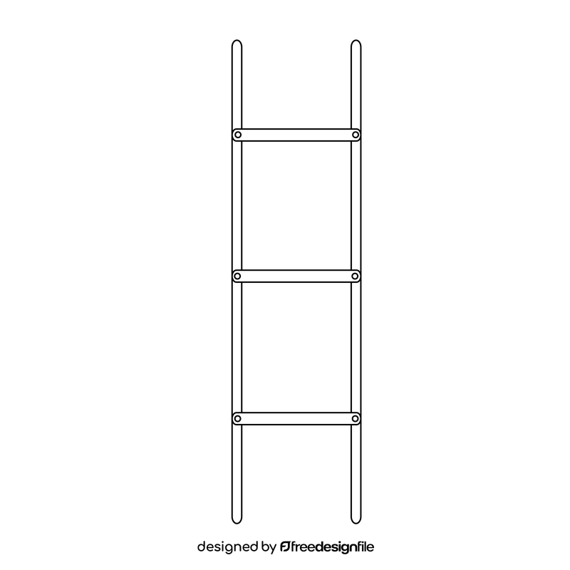 Stairs drawing black and white clipart