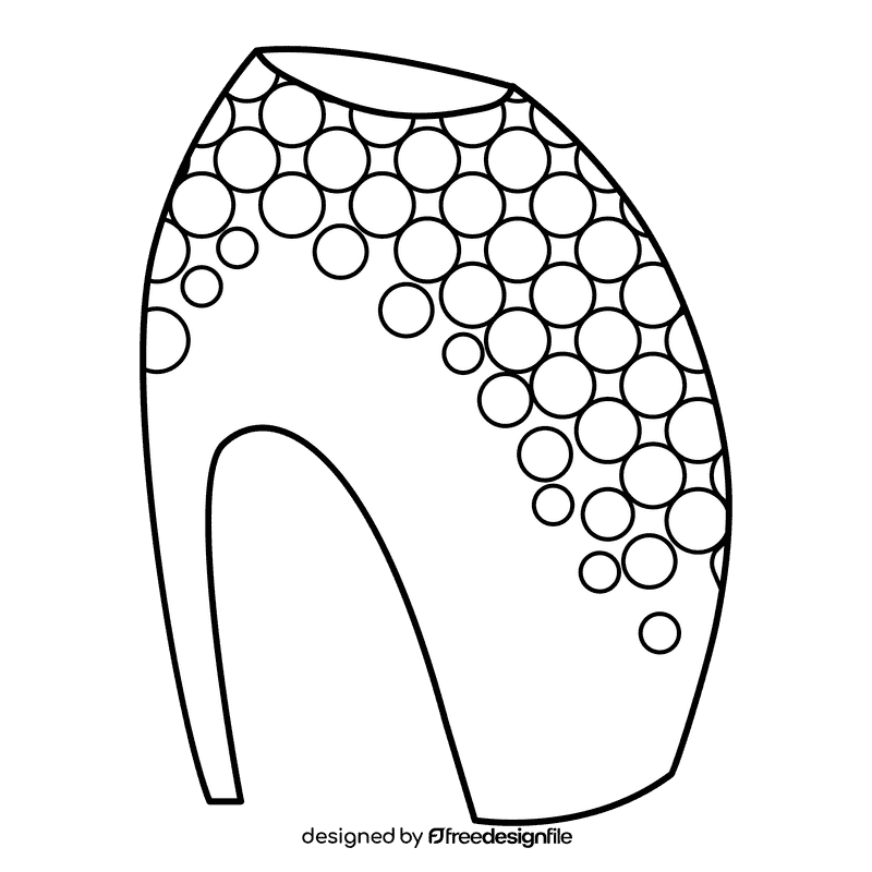 Lobster claw heel black and white clipart