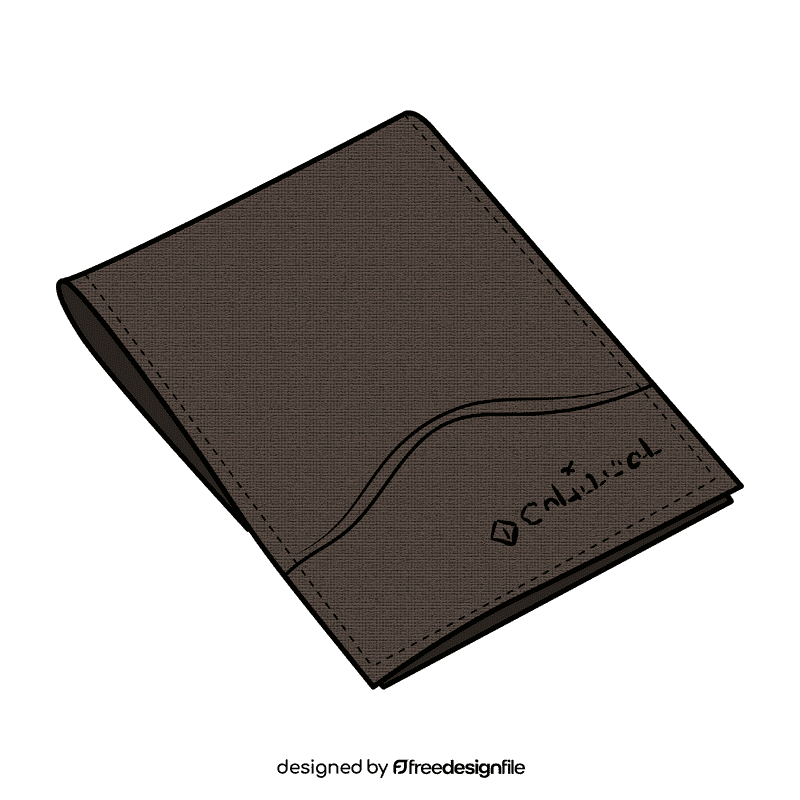Slim fit front pockets wallet clipart