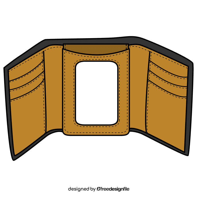 Trifold wallet clipart