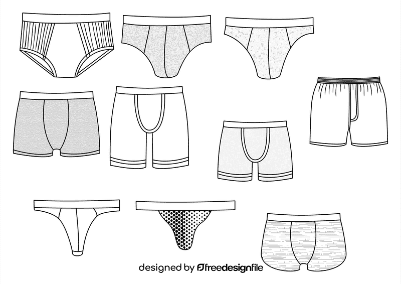 Briefs black and white vector
