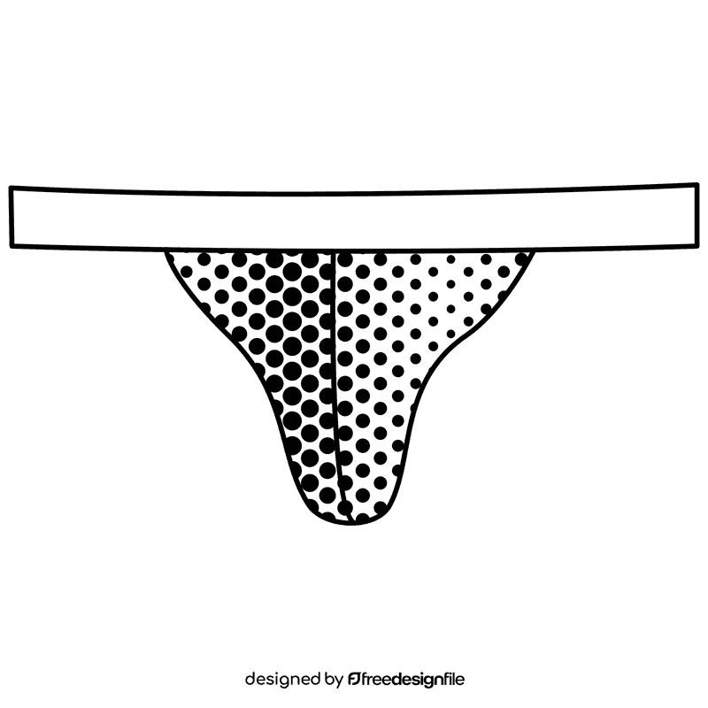 String brief black and white clipart
