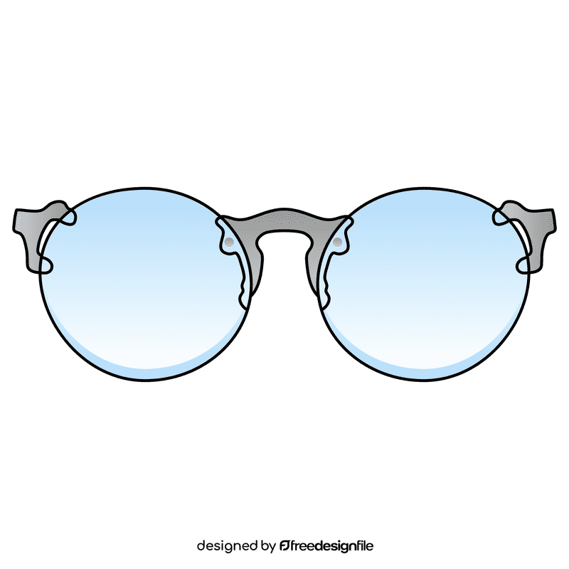 Rimless circle glasses clipart
