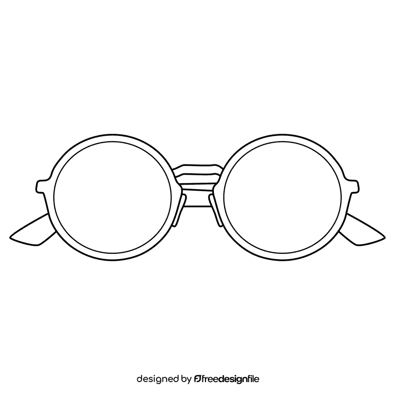 Vue glasses black and white clipart