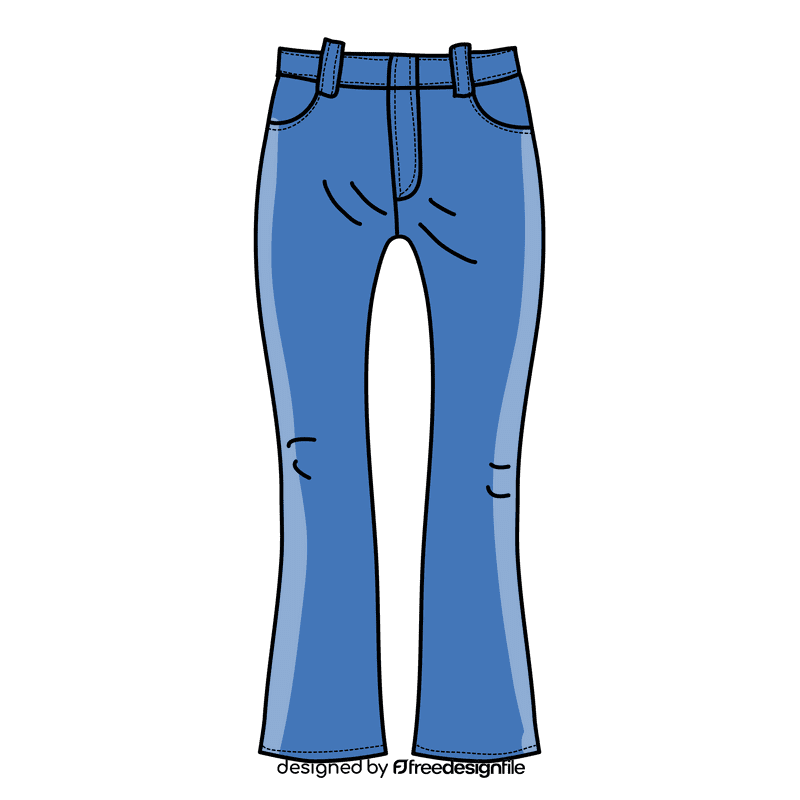Boot cut jeans clipart