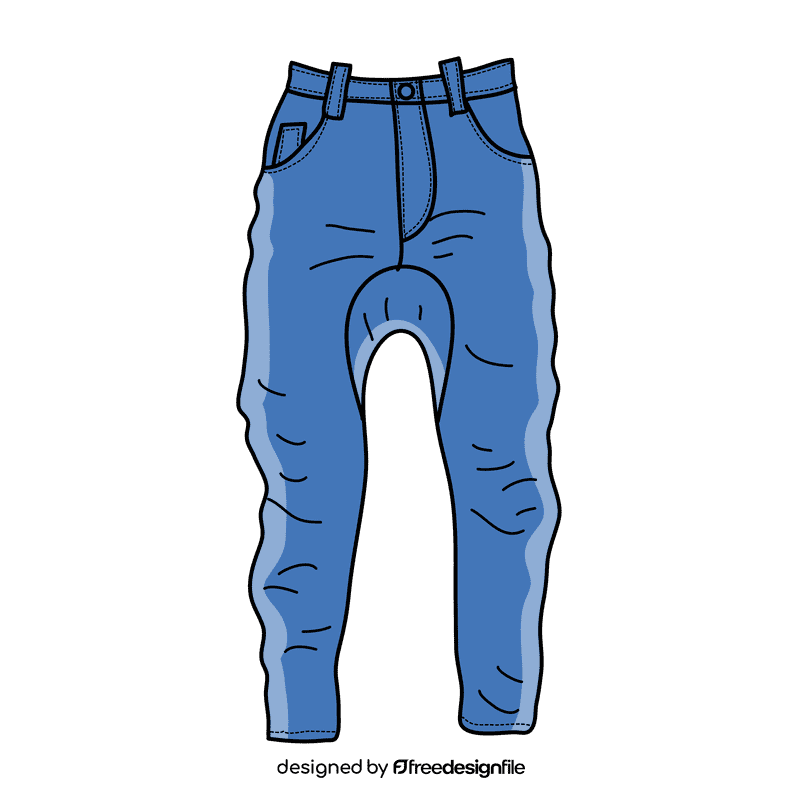 Drop crotch jeans clipart
