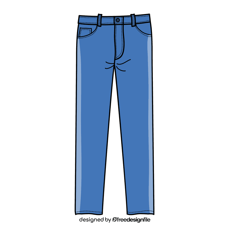 Straight jeans clipart