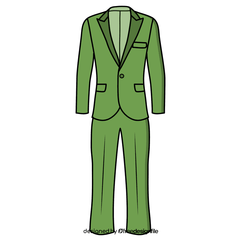 Single button peak lapel suit clipart