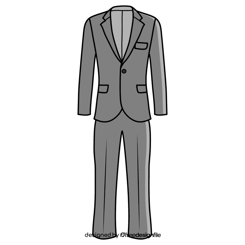 Single button suit clipart