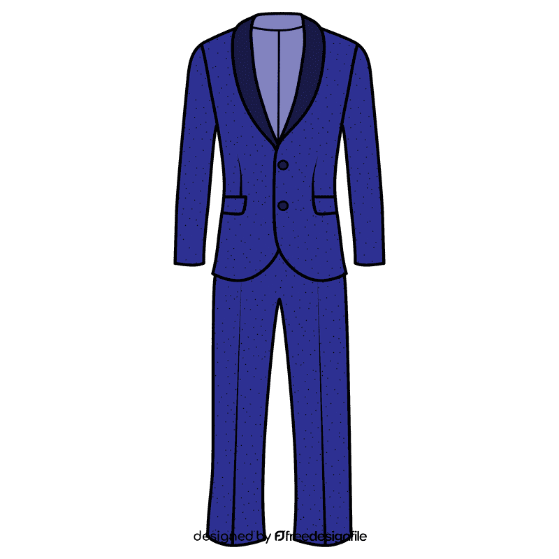 Two button shawl lapel suit clipart
