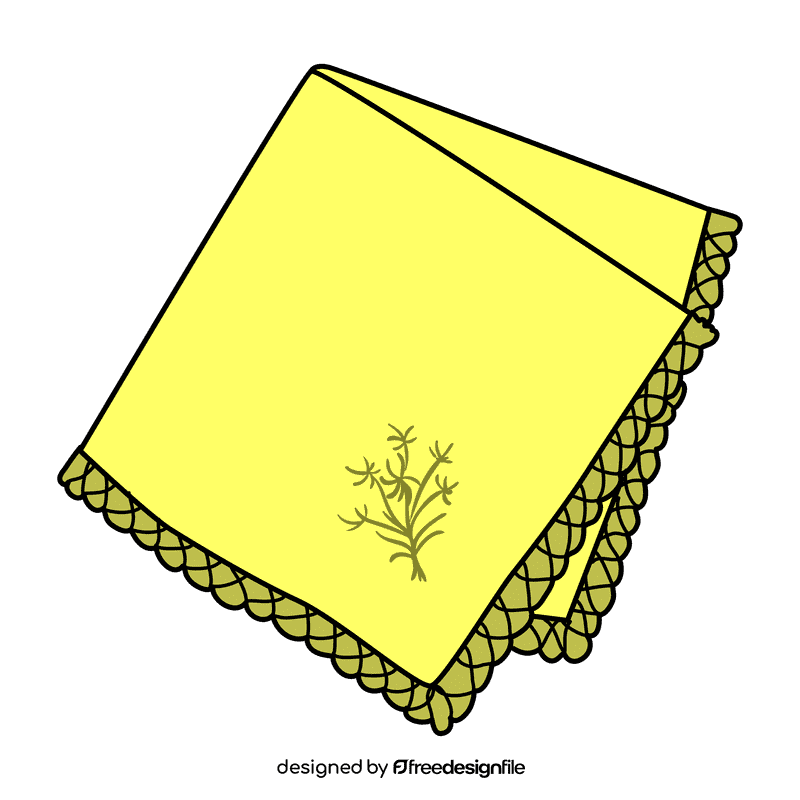 Lace outline handkerchief clipart