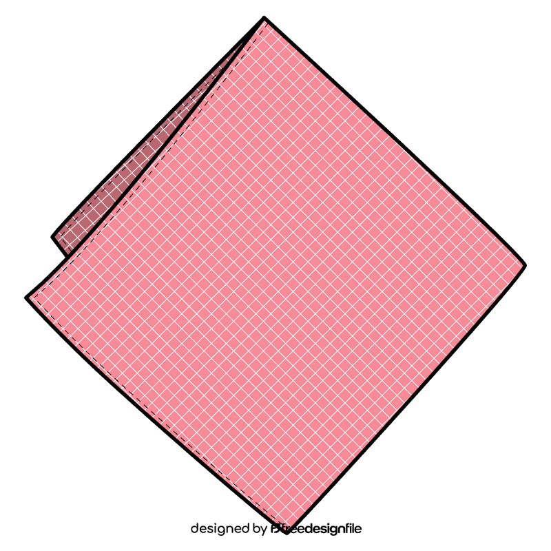Peach square handkerchief clipart