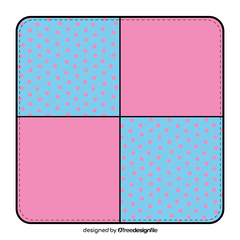 Pink blue handkerchief clipart