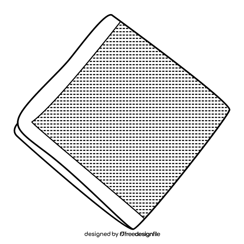 Purple dash handkerchief black and white clipart