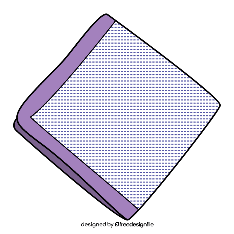 Purple dash handkerchief clipart