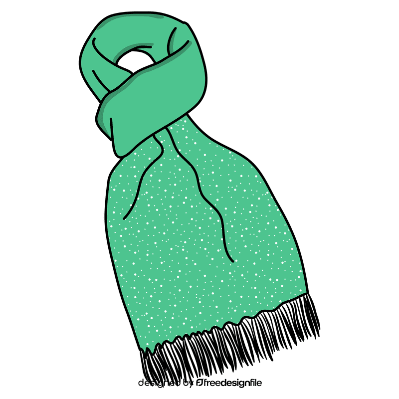 Green scarf clipart
