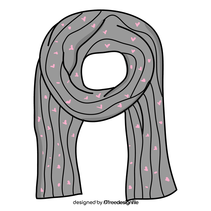 Grey scarf clipart