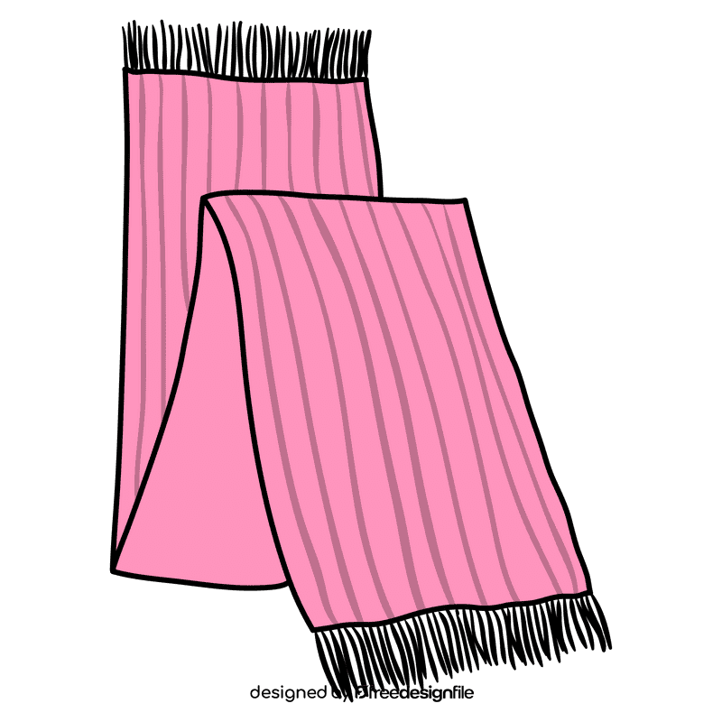Pink scarf clipart