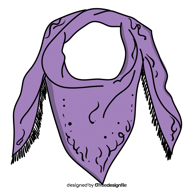 Purple scarf clipart