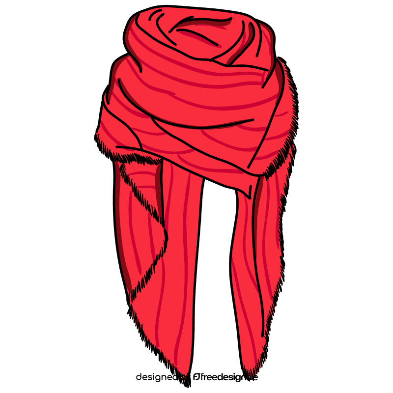 Red scarf clipart